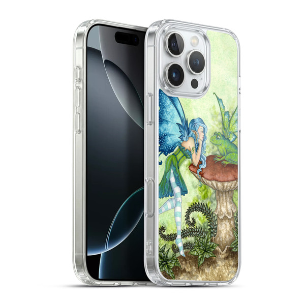 Amy Brown Pixies Frog Gossip Soft Gel Case for Apple iPhone 16 Pro Max & MagSafe