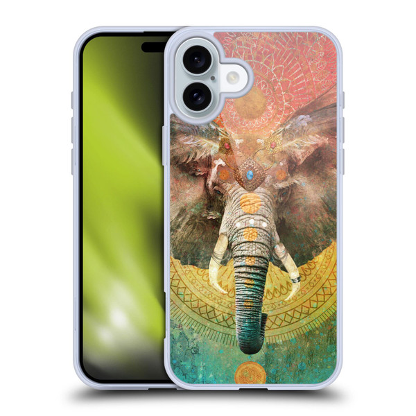 Jena DellaGrottaglia Animals Elephant Soft Gel Case for Apple iPhone 16 Plus & MagSafe