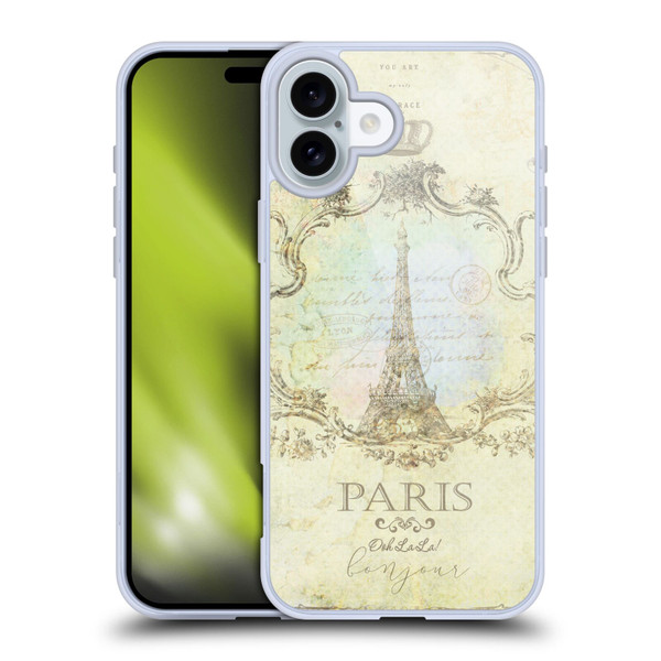 Jena DellaGrottaglia Assorted Paris My Embrace Soft Gel Case for Apple iPhone 16 Plus