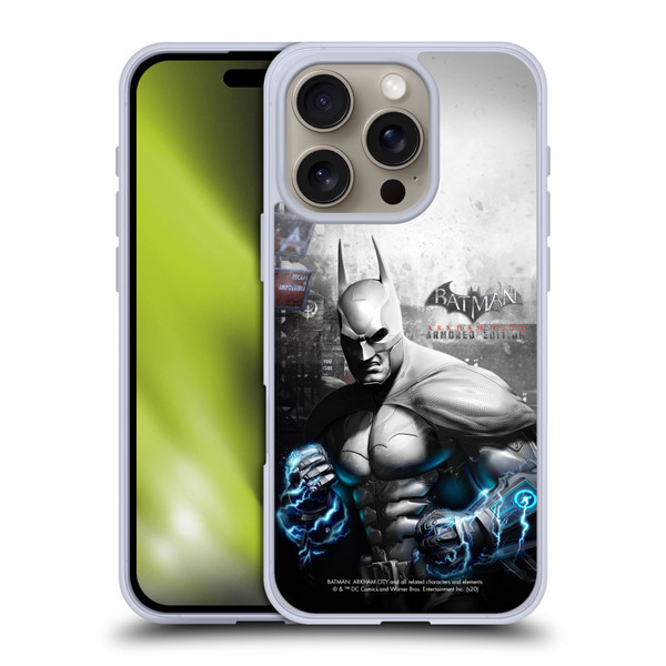 Batman Arkham City Key Art Armored Edition Soft Gel Case for Apple iPhone 16 Pro