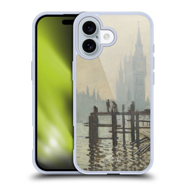 The National Gallery Art Monet Thames Soft Gel Case for Apple iPhone 16