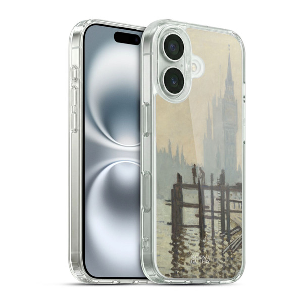 The National Gallery Art Monet Thames Soft Gel Case for Apple iPhone 16 & MagSafe