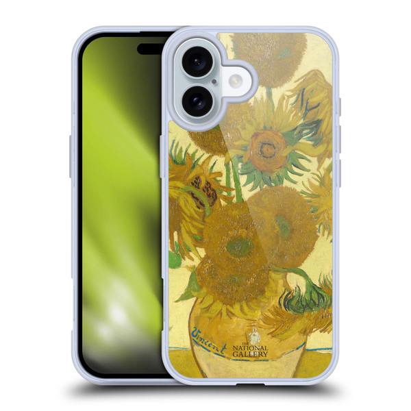 The National Gallery Art Sunflowers Soft Gel Case for Apple iPhone 16