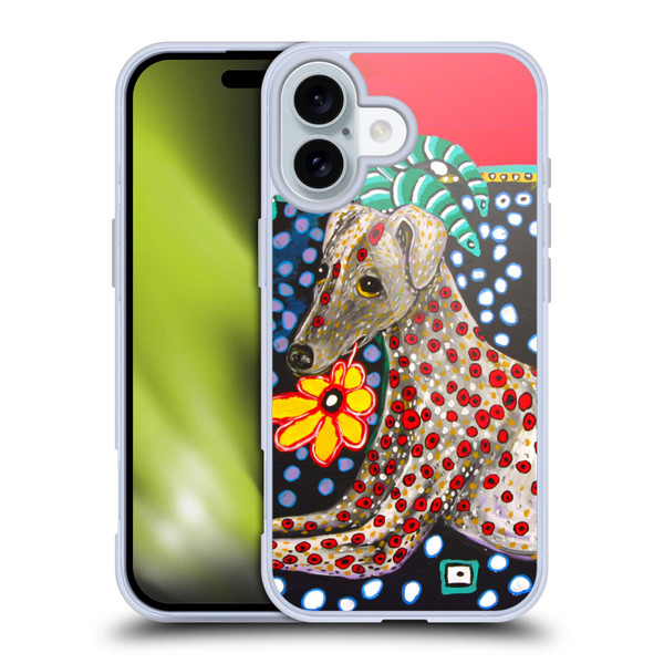 Mad Dog Art Gallery Dogs 2 Greyhound Soft Gel Case for Apple iPhone 16