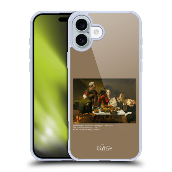 The National Gallery People The Supper At Emmaus Soft Gel Case for Apple iPhone 16 Plus
