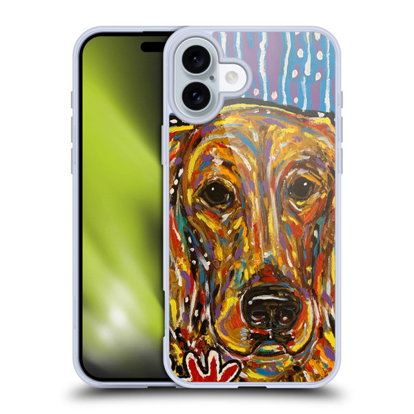 Mad Dog Art Gallery Dog 5 Golden Retriever Soft Gel Case for Apple iPhone 16 Plus