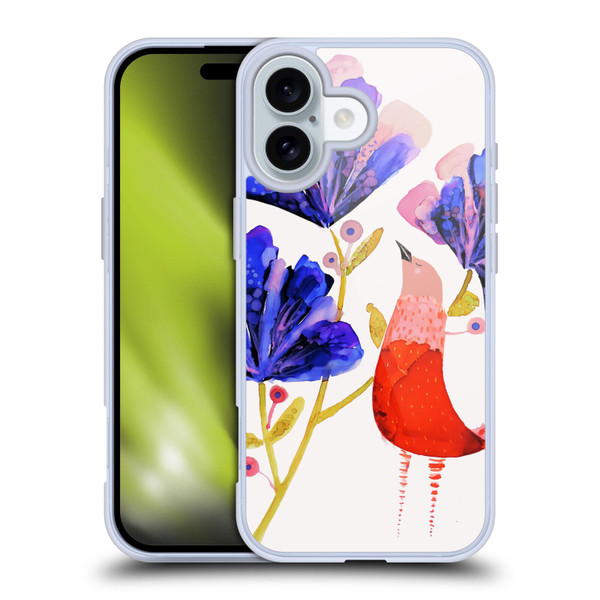 Sylvie Demers Birds 3 Red Soft Gel Case for Apple iPhone 16