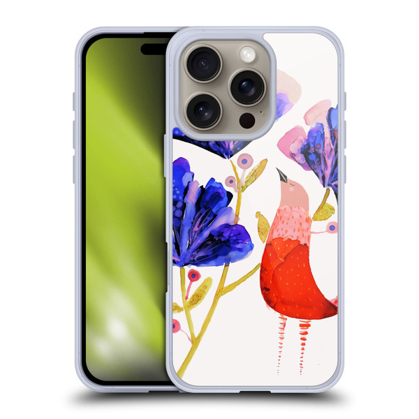 Sylvie Demers Birds 3 Red Soft Gel Case for Apple iPhone 16 Pro