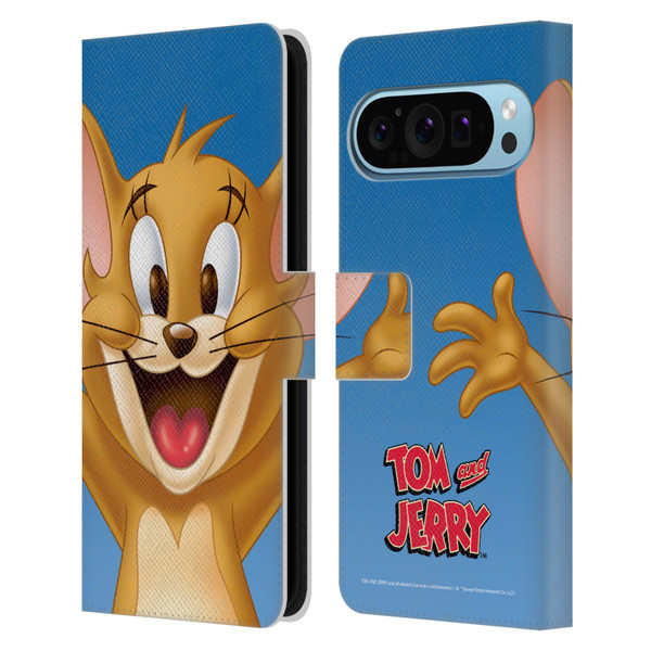 Tom and Jerry Full Face Jerry Leather Book Wallet Case Cover For Google Pixel 9 / Pixel 9 Pro