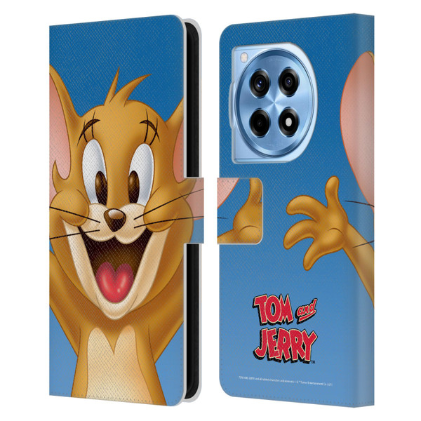 Tom and Jerry Full Face Jerry Leather Book Wallet Case Cover For OnePlus 12R