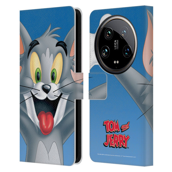 Tom and Jerry Full Face Tom Leather Book Wallet Case Cover For Xiaomi 14 Ultra
