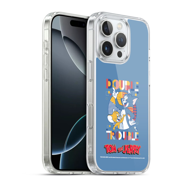 Tom and Jerry Color Blocks Double Trouble Soft Gel Case for Apple iPhone 16 Pro & MagSafe