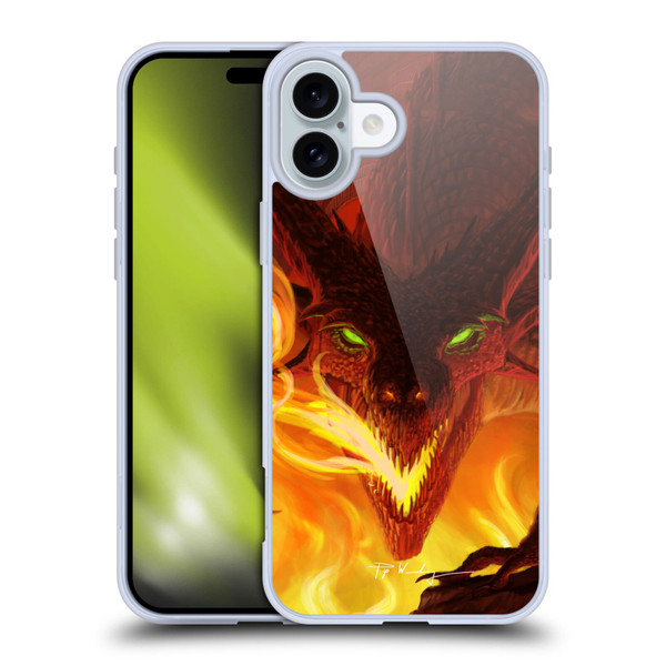 Piya Wannachaiwong Dragons Of Fire Glare Soft Gel Case for Apple iPhone 16 Plus