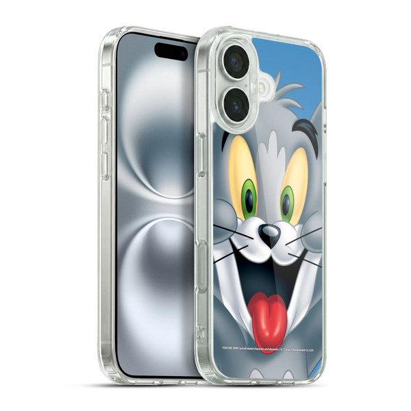 Tom and Jerry Full Face Tom Soft Gel Case for Apple iPhone 16 Plus & MagSafe