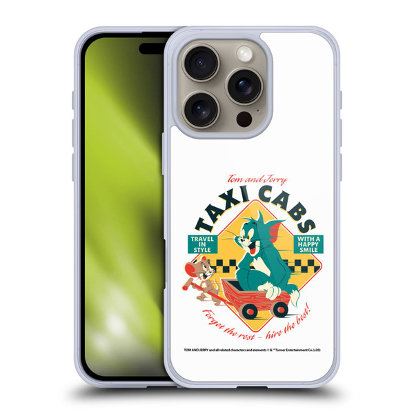 Tom and Jerry Retro Taxi Cabs Soft Gel Case for Apple iPhone 16 Pro