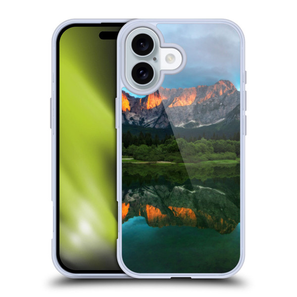 Patrik Lovrin Magical Lakes Burning Sunset Over Mountains Soft Gel Case for Apple iPhone 16