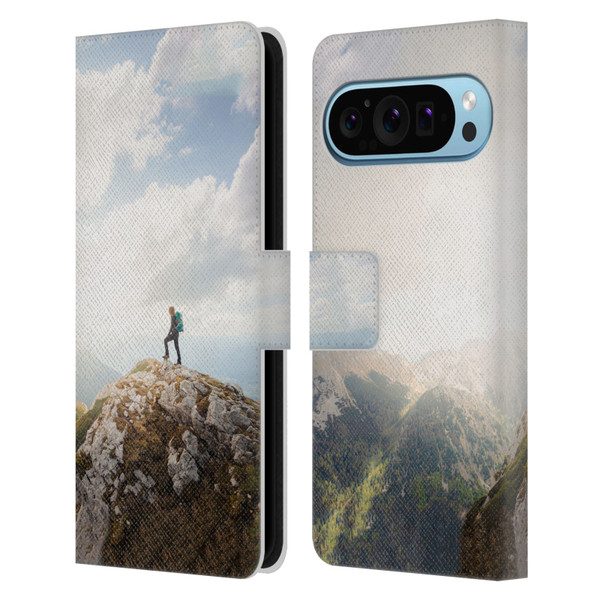 Patrik Lovrin Wanderlust Mountain Wanderer Leather Book Wallet Case Cover For Google Pixel 9 / Pixel 9 Pro