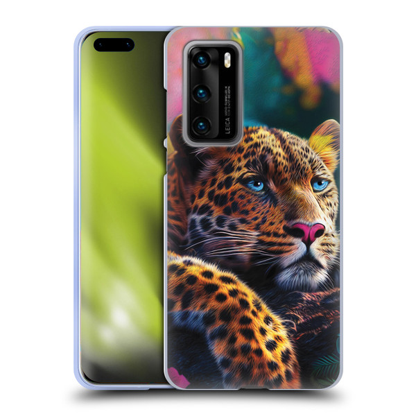 Michael David Ward Animals Reclining Leopard Soft Gel Case for Huawei P40 5G