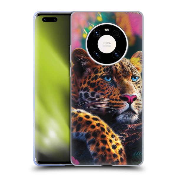 Michael David Ward Animals Reclining Leopard Soft Gel Case for Huawei Mate 40 Pro 5G