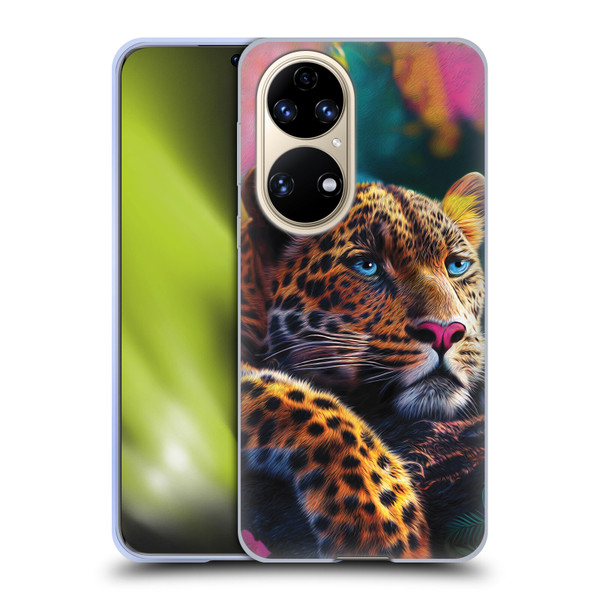 Michael David Ward Animals Reclining Leopard Soft Gel Case for Huawei P50
