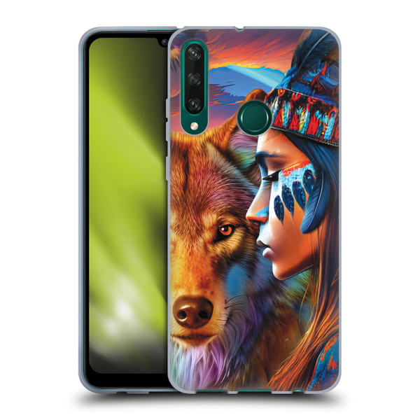 Michael David Ward Animals Wolf Soft Gel Case for Huawei Y6p