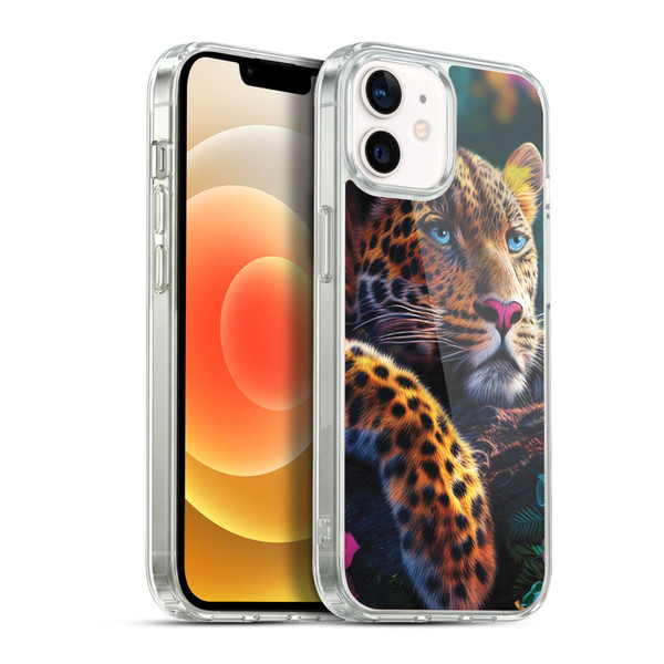 Michael David Ward Animals Reclining Leopard Soft Gel Case for Apple iPhone 12 / iPhone 12 Pro & MagSafe