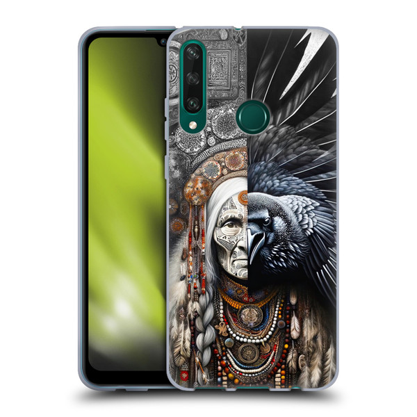 Shambhala Light Visionary Art Celestial Graphics Ravens-Face Soft Gel Case for Huawei Y6p