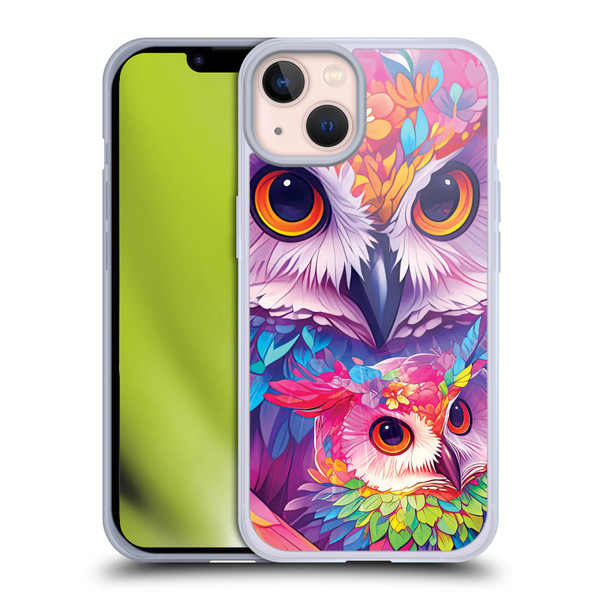 Michael David Ward Animals Owl Love You Forever Soft Gel Case for Apple iPhone 13
