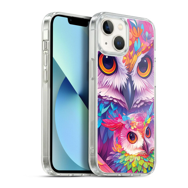 Michael David Ward Animals Owl Love You Forever Soft Gel Case for Apple iPhone 13