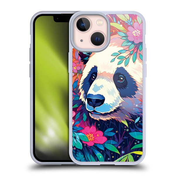 Michael David Ward Animals Panda Soft Gel Case for Apple iPhone 13 Mini