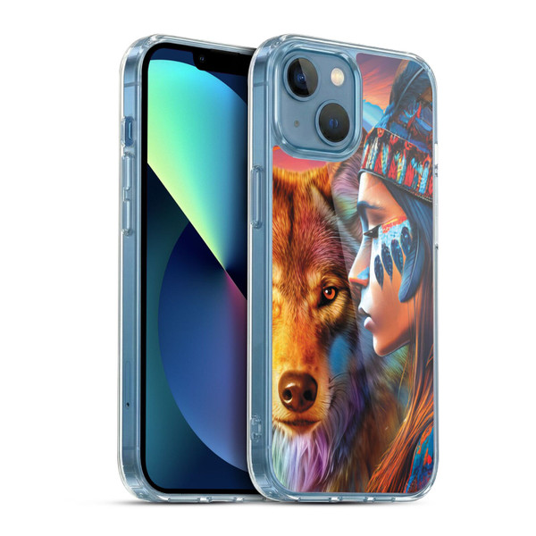 Michael David Ward Animals Wolf Soft Gel Case for Apple iPhone 13 Mini & MagSafe