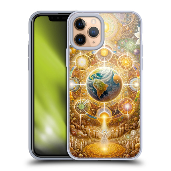 Shambhala Light Visionary Art Celestial Graphics The 9 Realms Soft Gel Case for Apple iPhone 11 Pro