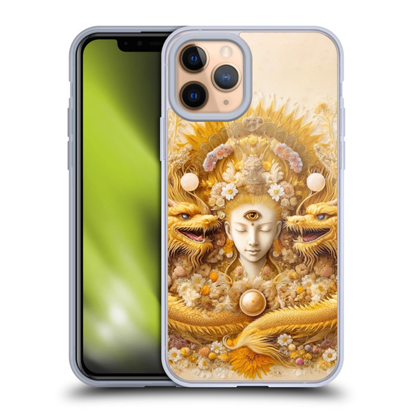 Shambhala Light Visionary Art Celestial Graphics Lucky Dragons Soft Gel Case for Apple iPhone 11 Pro