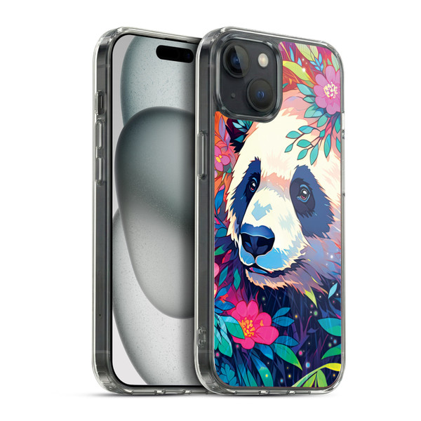 Michael David Ward Animals Panda Soft Gel Case for Apple iPhone 15 Plus & MagSafe