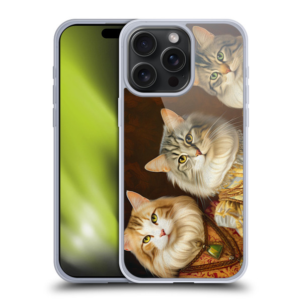 Michael David Ward Animals Fancy Cats Soft Gel Case for Apple iPhone 15 Pro Max