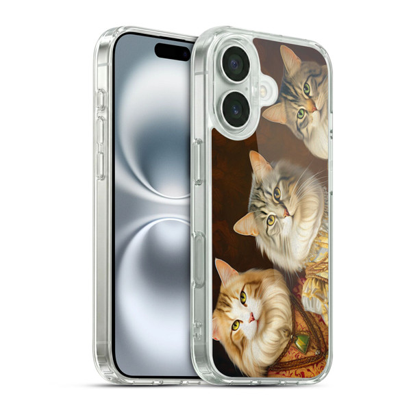 Michael David Ward Animals Fancy Cats Soft Gel Case for Apple iPhone 16 & MagSafe