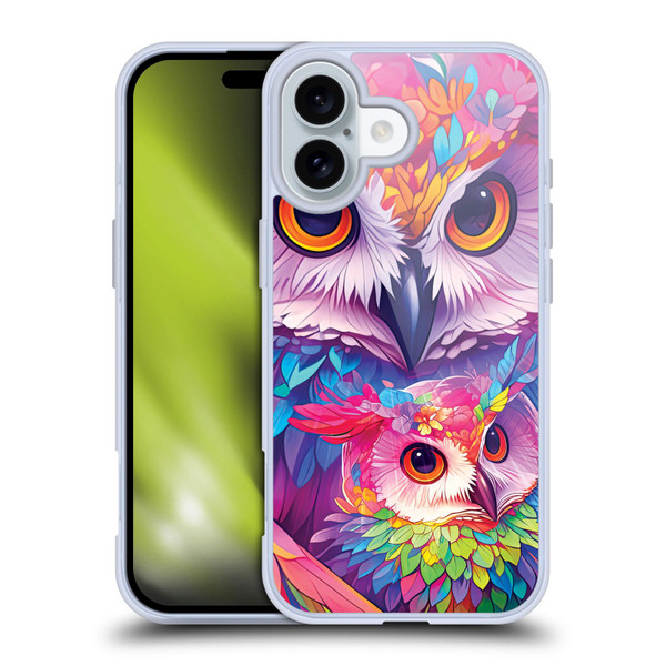 Michael David Ward Animals Owl Love You Forever Soft Gel Case for Apple iPhone 16
