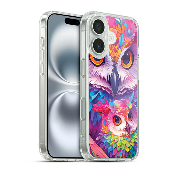 Michael David Ward Animals Owl Love You Forever Soft Gel Case for Apple iPhone 16 & MagSafe
