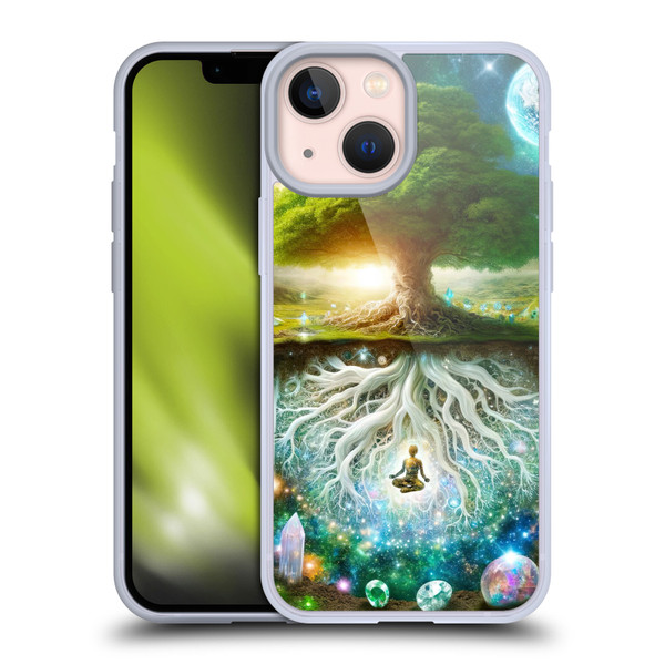 Shambhala Light Visionary Art Celestial Graphics Tree Of Life Soft Gel Case for Apple iPhone 13 Mini