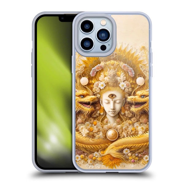 Shambhala Light Visionary Art Celestial Graphics Lucky Dragons Soft Gel Case for Apple iPhone 13 Pro Max