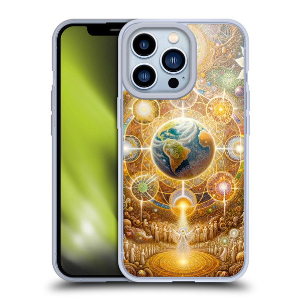 Shambhala Light Visionary Art Celestial Graphics The 9 Realms Soft Gel Case for Apple iPhone 13 Pro