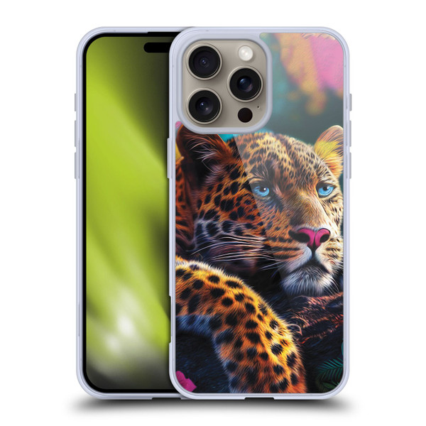 Michael David Ward Animals Reclining Leopard Soft Gel Case for Apple iPhone 16 Pro Max