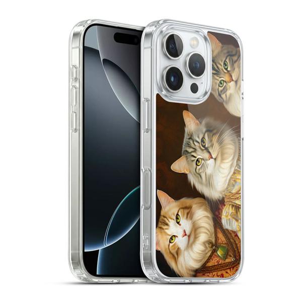 Michael David Ward Animals Fancy Cats Soft Gel Case for Apple iPhone 16 Pro & MagSafe