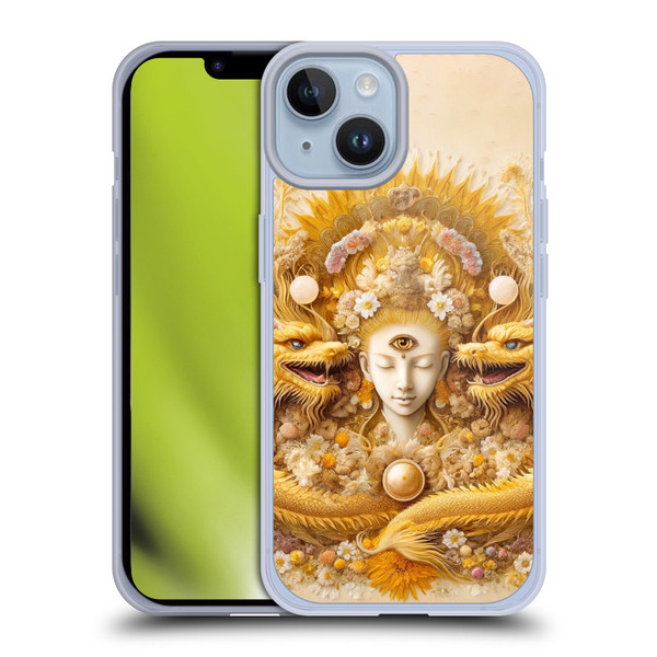 Shambhala Light Visionary Art Celestial Graphics Lucky Dragons Soft Gel Case for Apple iPhone 14