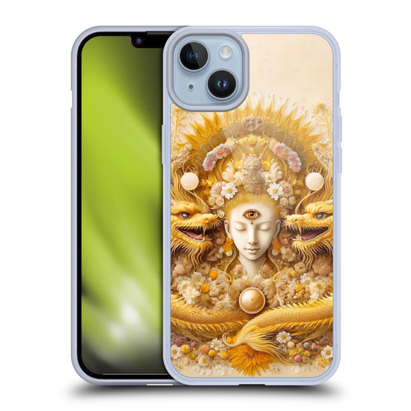 Shambhala Light Visionary Art Celestial Graphics Lucky Dragons Soft Gel Case for Apple iPhone 14 Plus