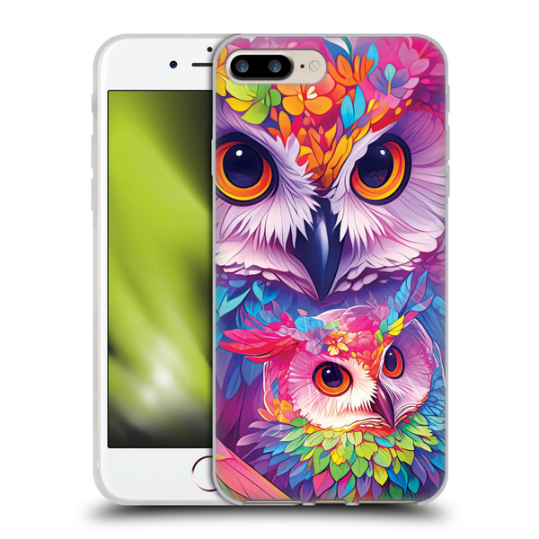 Michael David Ward Animals Owl Love You Forever Soft Gel Case for Apple iPhone 7 Plus / iPhone 8 Plus