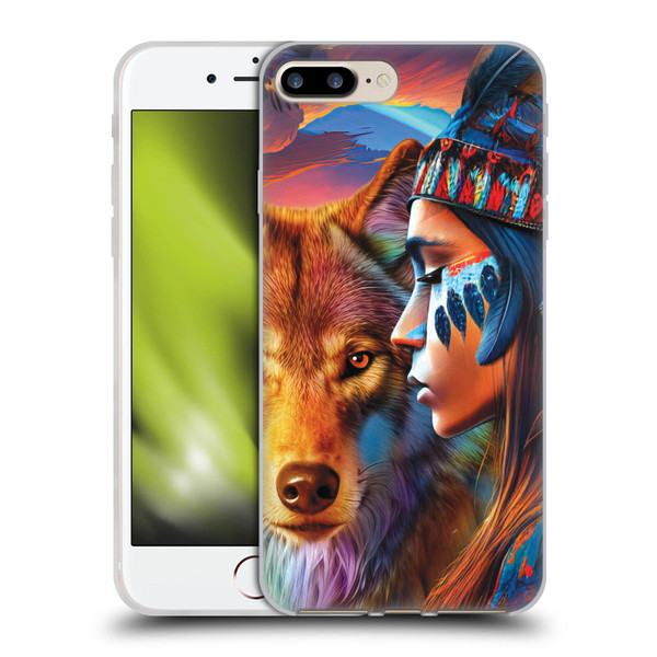 Michael David Ward Animals Wolf Soft Gel Case for Apple iPhone 7 Plus / iPhone 8 Plus