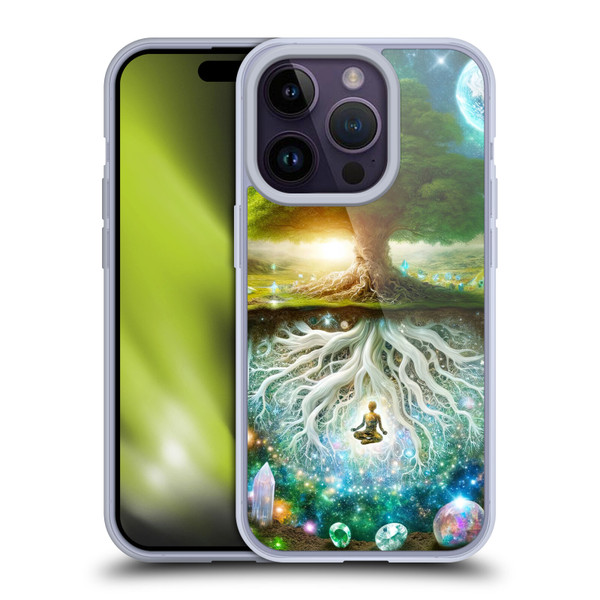 Shambhala Light Visionary Art Celestial Graphics Tree Of Life Soft Gel Case for Apple iPhone 14 Pro