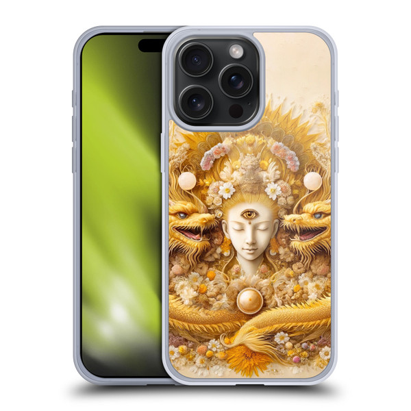 Shambhala Light Visionary Art Celestial Graphics Lucky Dragons Soft Gel Case for Apple iPhone 15 Pro Max