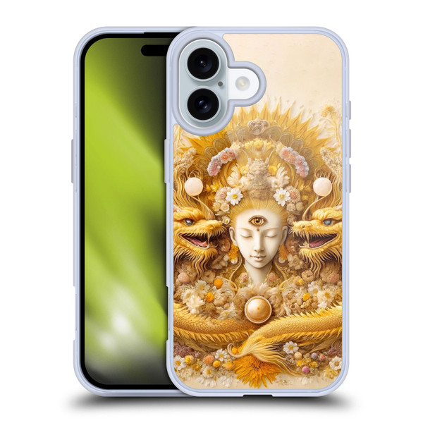 Shambhala Light Visionary Art Celestial Graphics Lucky Dragons Soft Gel Case for Apple iPhone 16